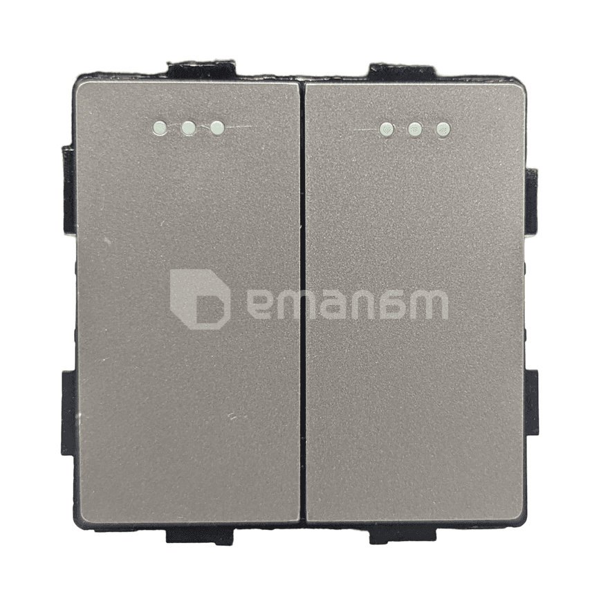 ჩამრთველი Socket Style 2 მექანიკური ორიანი 2G-2W ნაცრისფერი