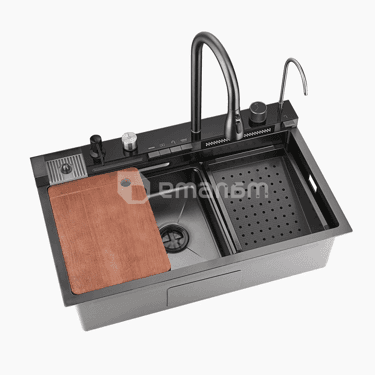 სამზარეულოს ნიჟარა მულტიფუნქციური Lefton P31-B 75x45 სმ Black