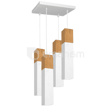 საკიდი LUMINEX Tulum 4 GU10 8W თეთრი ხე 1958