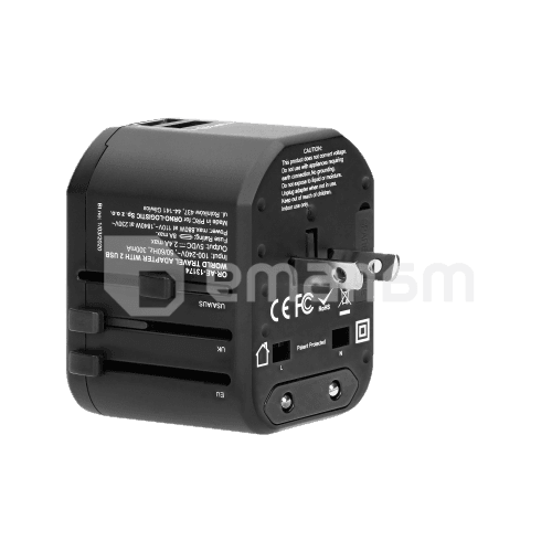 დამტენი უნივერსალური ORNO 2 USB 5В 2.4А 100-240V GOworld