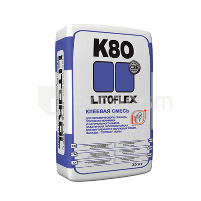 წებო ფილის Litokol LITOFLEX K80 25 კგ ყინვაგამძლე თეთრი