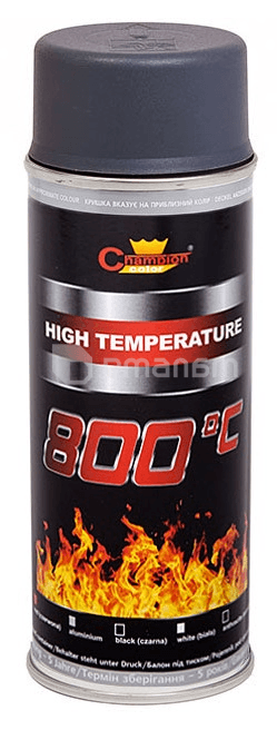სპრეი ცეცხლგამძლე Champion High Temperature 400 მლ ანტრაციტი