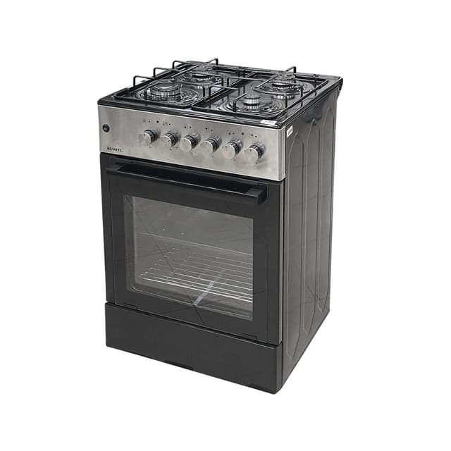 გაზქურა KUMTEL LF662S-40F INOX/BLACK