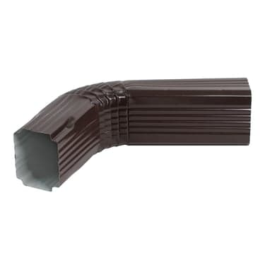 ოთხკუთხა წყალსაწრეტი მილის მუხლი 0.50x350 RAL 8019 (500 მმ.)