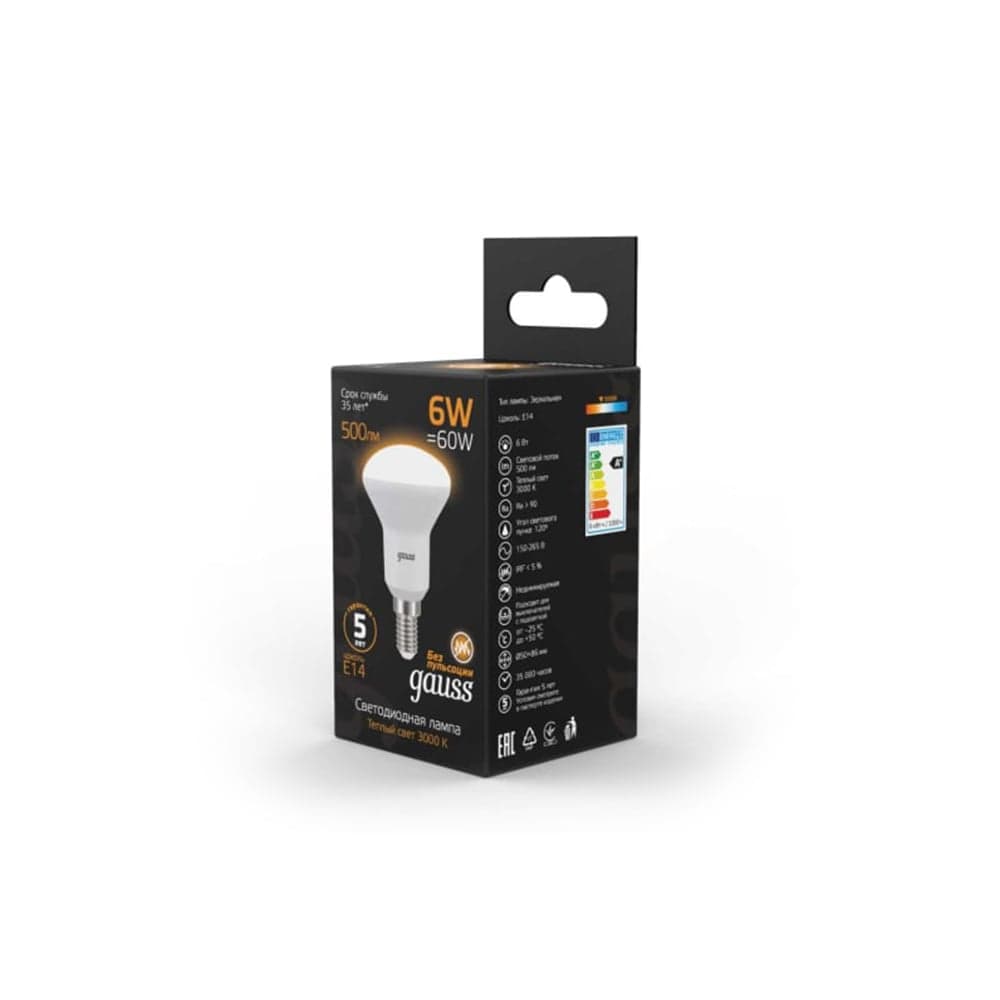 LED ნათურა R50 6W E14 3000K el - 63116 gauss