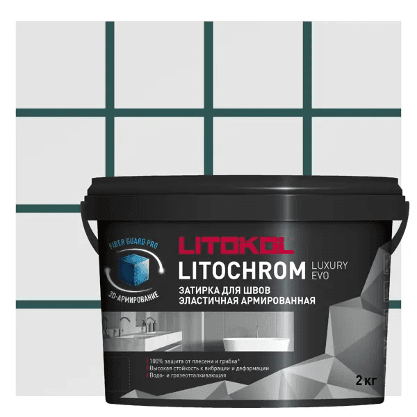 ფუგა LitoChrom Luxury Evo N383 მწვანე ხავსი 2კგ (პლ)
