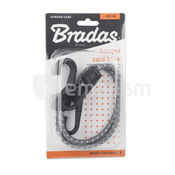 რეზინის ზონარი კაუჭით Bradas BCH2-08040GY-B 0.8x40 სმ 2 ც