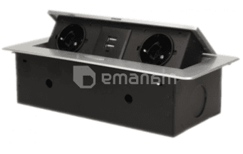ბუდე ავეჯის ORNO 3х16А 2xUSB Schuko IP20 13109G