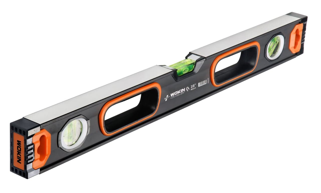 თარაზო მაგნიტით Wokin 506404, 40cm, 16″, Spirit Level With Magnetic (INDUSTRIAL), Black