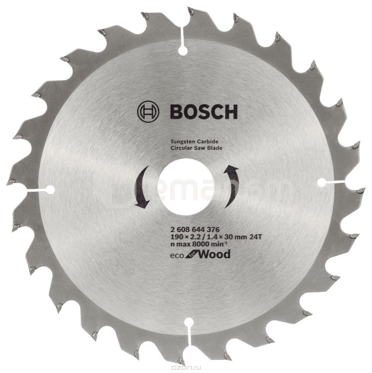 დისკო ცირკულარული Bosch EC WO H 190x30-24