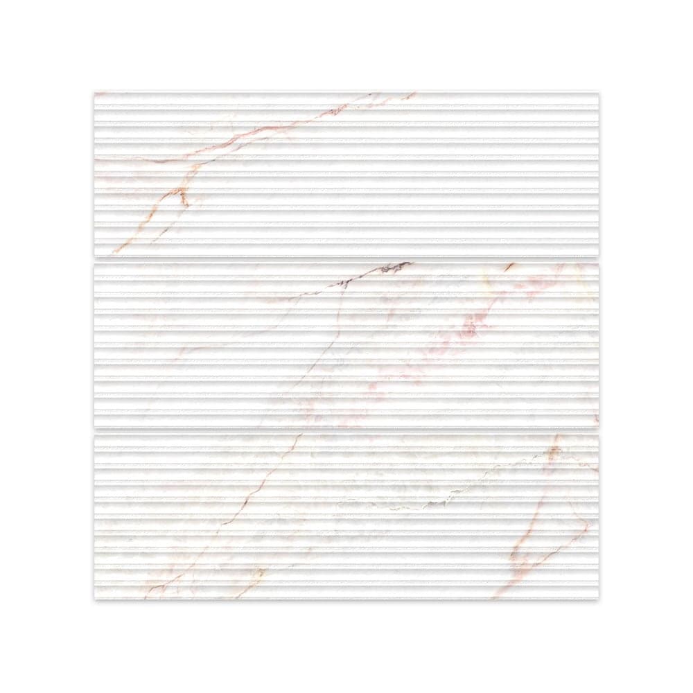 დეკორი Dahlia White Decor 33.3x100