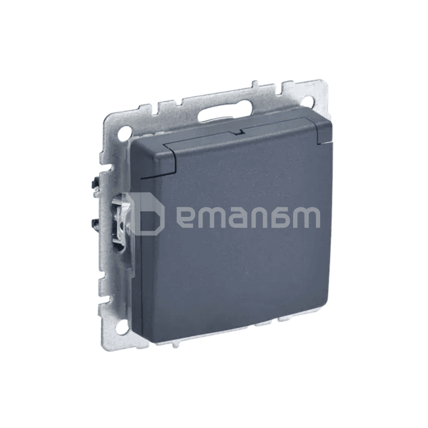 როზეტი IEK BRITE 16A IP44 RSbsh10-3-44-BrM დამიწებით ჩარჩოს გარეშე