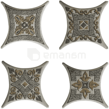 ჩასადგმელი Absolut Keramika ESTRELLA SET 02 GRIS 6,7x6,7 სმ