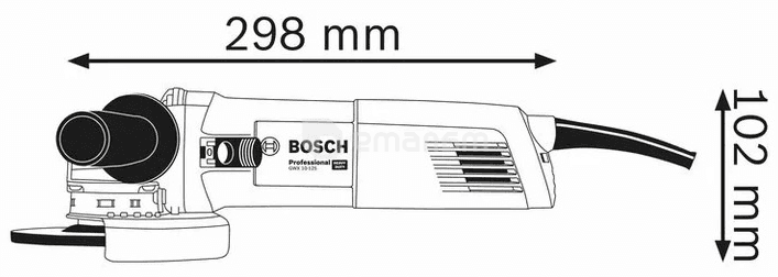 კუთხის სახეხი მანქანა Bosch GWX 10-125 Professional 1000W