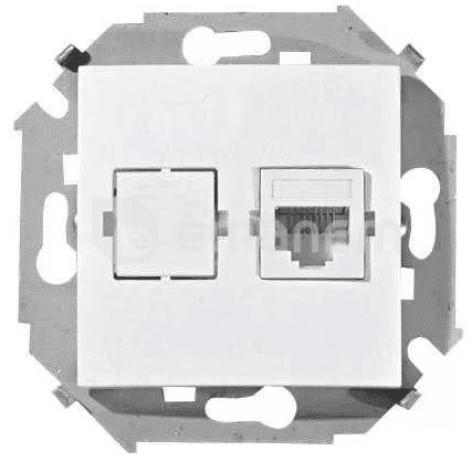 როზეტი კომპიუტერის Simon 1591598-030 RJ-45 1 განყოფილებიანი თეთრი
