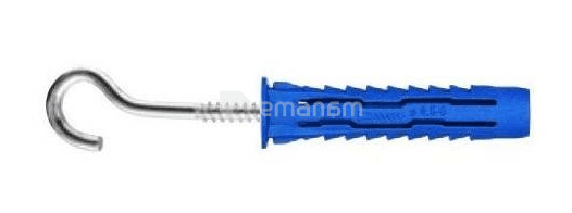დიუბელი უნივერსალური RawlPlug 6x30 მმ ჭერის კავით 10 ც R-S3-4ALL-06S/10