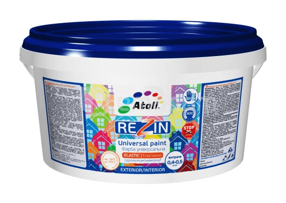 უნივერსალური საღებავი ATOLL Rezin SF-16 ჰიდროიზოლაციური RAL-9003 თეთრი 2,6 კგ