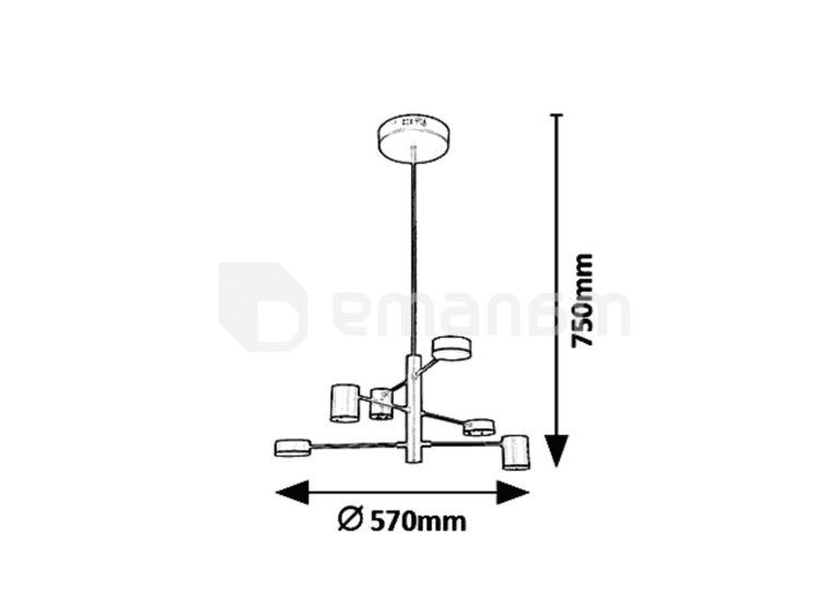 ჭაღი Rabalux Solomon 6355 LED 30W