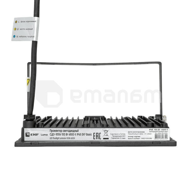პროჟექტორი EKF LED 100W 6500К IP65 СДО-3006