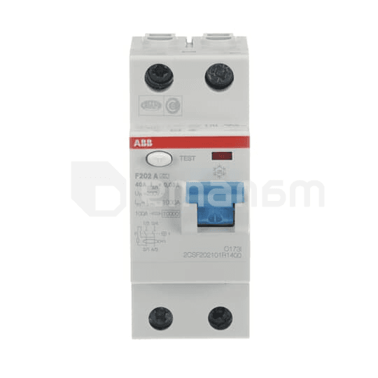 დამცავი გამორთვის მოწყობილობა ABB 230 V AC 40 A 10 kA 30 mA 2 P Type A