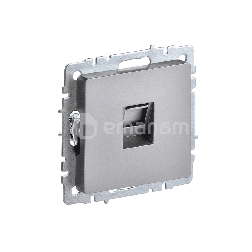 როზეტი IEK BRITE RJ45 cat5E RK10-BrS ჩარჩოს გარეშე