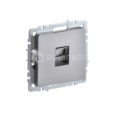 როზეტი IEK BRITE RJ45 cat5E RK10-BrS ჩარჩოს გარეშე