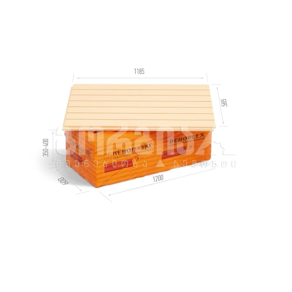 თბოსაიზოლაციო ფილა 30x585x1185 მმ (9,01მ2) PENOPLEX WALL