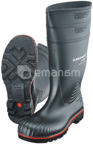 ჩექმები რეზინის ქიმიური Dunlop 9ACSA 43 შავი