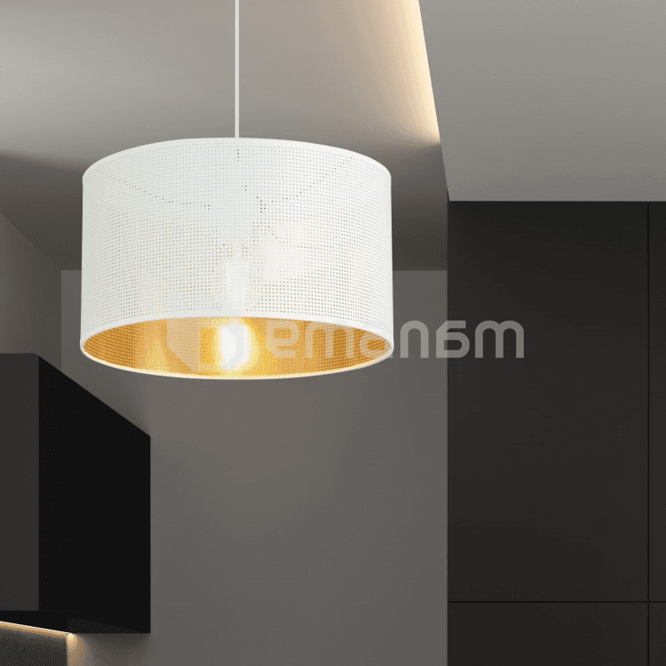 საკიდი EMIBIG Aston 1 E27 1x MAX 60W თეთრი ოქროსფერი