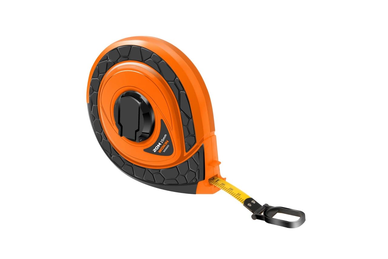 საზომი ლენტი Wokin 500650, 50mx15mm, Fibreglass Measuring Tape (Industrial), Yellow