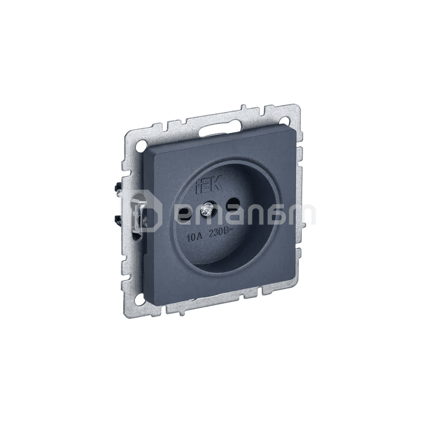 როზეტი IEK BRITE 1 10A RS10-1-0-BrM ჩარჩოს გარეშე