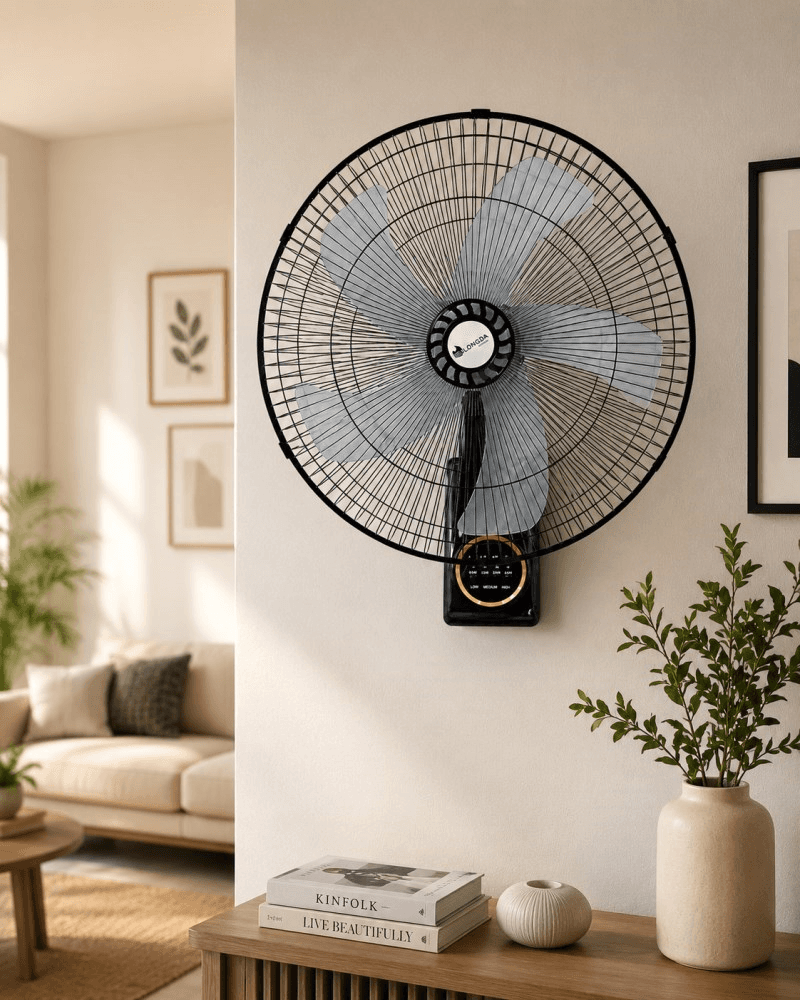 ვენტილატორი კედლის BRILLOP 50W პულტით შავი