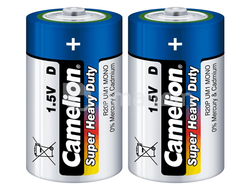 ელემენტი Camelion Super Heavy Duty blue D მარილოვანი 2 ც