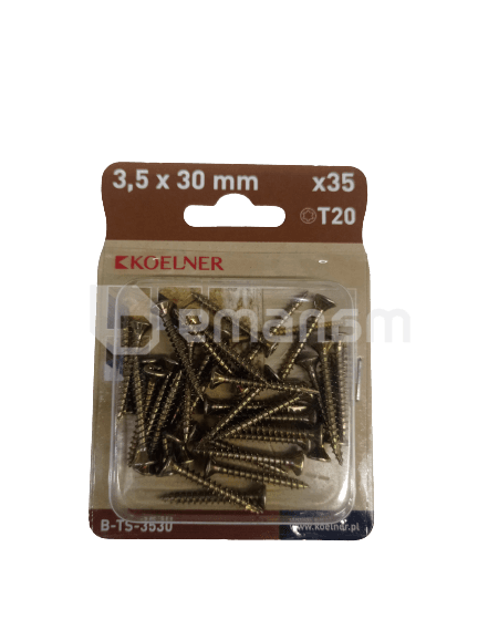 სჭვალი ხის მაგარიზედაპირი Koelner 3,5x30 მმ 35 ც B-TS-3530  ბლისტი