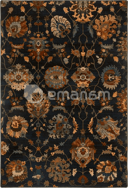 ხალიჩა Dywilan SUPERIOR LATICA NAVY 2470 cC2 200x300 100% WOOL