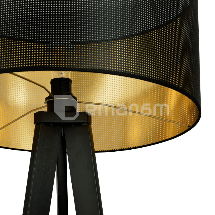 ტორშერი EMIBIG ASTON LP1 E27 1x MAX 60W შავი ოქროსფერი