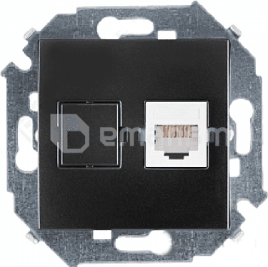 როზეტი კომპიუტერის Simon 1591598-038 RJ-45 1 განყოფილებიანი გრაფიტი