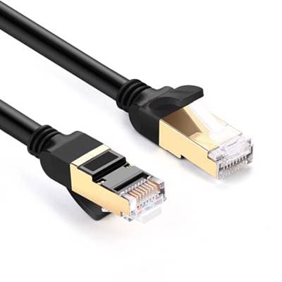 ქსელის კაბელი UGREEN NW107 (11277) Cat7 Patch Cord STP Ethernet Lan Cable 1.5m (Black)