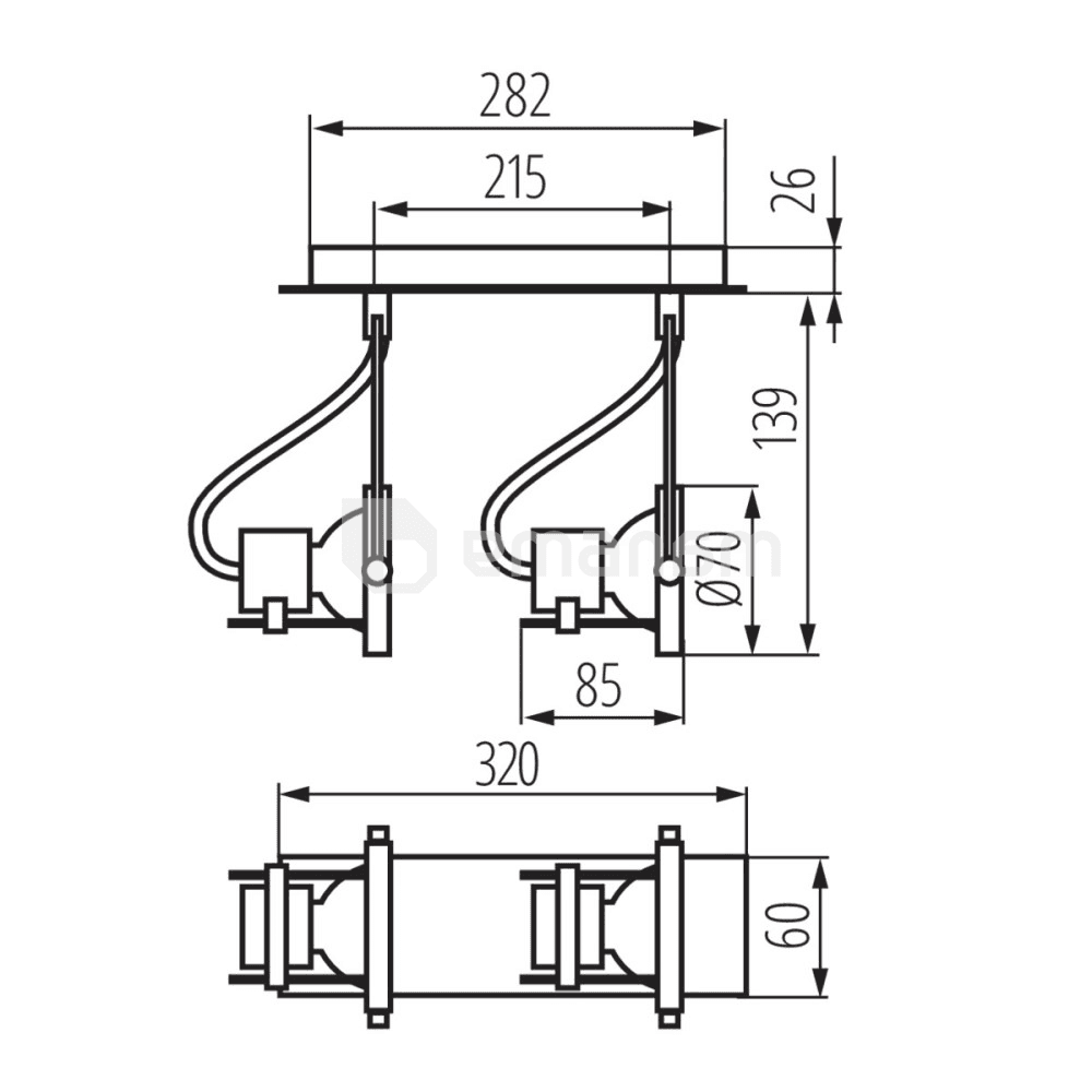 სპოტი Kanlux 4796 SONDA 2 GU10 EL-2J