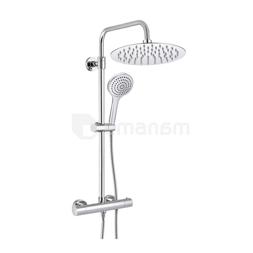 საშხაპე სიტემა Rubineta Olo Thermo 15 Chrome თერმოსტატით 625047