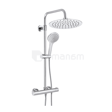 საშხაპე სიტემა Rubineta Olo Thermo 15 Chrome თერმოსტატით 625047