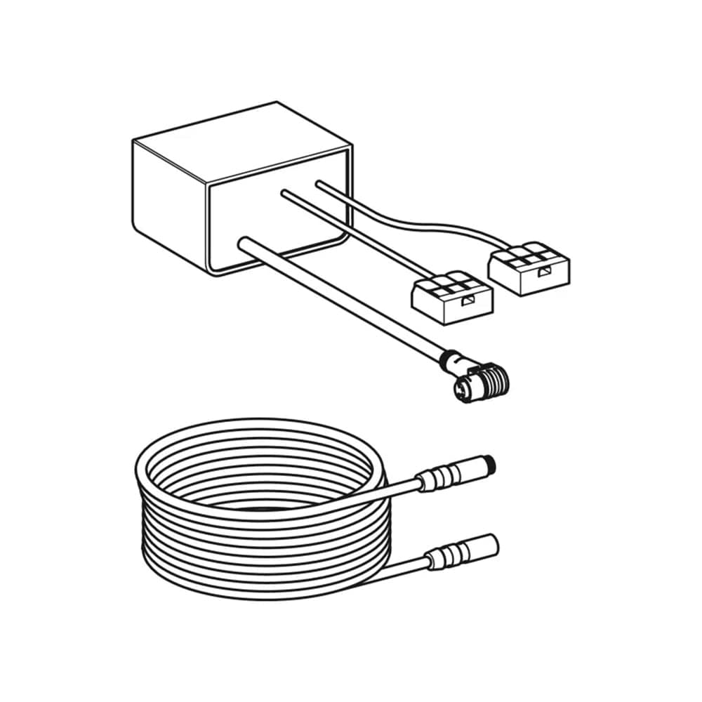 კვების ბლოკი 230 V / 12 V / 50 Hz, ძაბვის მიწოდების კაბელით