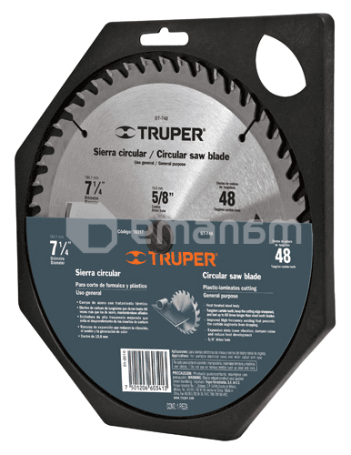 ცირკულარული დისკი Sierra ST-748 Truper 7-1/4X5/180 მმ