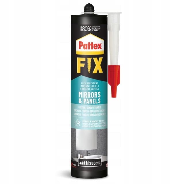 უნივერსალური სამონტაჟო წებო Henkel Pattex Fix mirrors & panels 440 გრ