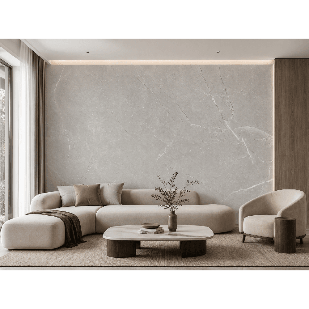 კერამოგრანიტი Ceroq FUSIONA PUPLIS BIANCO POLISHED 60x120 სმ ღია ნაცრისფერი