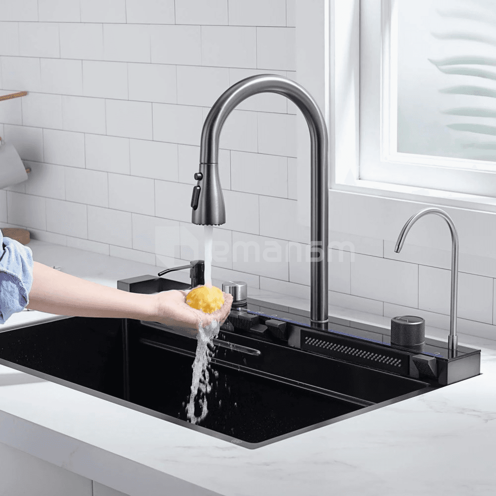 სამზარეულოს ნიჟარა მულტიფუნქციური Lefton P31-B 75x45 სმ Black