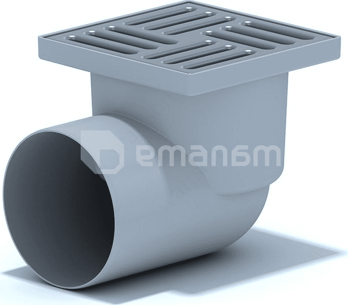 ტრაპი ჰორიზონტალური გაშვება ANI PLAST 50 10х10 უჟანგავი ფოლადისგან