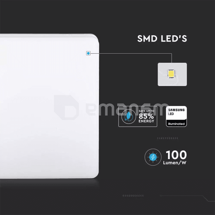 სანათი V-TAC LED Samsung 13919 IP44 1500lm 6500K 15W