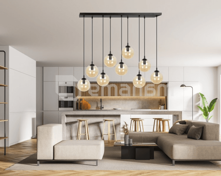 საკიდი EMIBIG Cosmo 9 E14 9x MAX 40W შავი MIODOWY