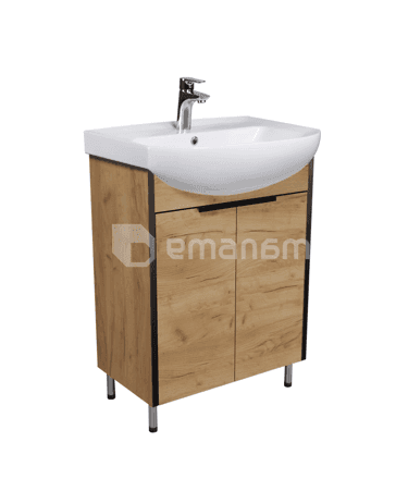 აბაზანის ტუმბო ხელსაბნით Dacota Craft 60 wood Runa 60 სმ